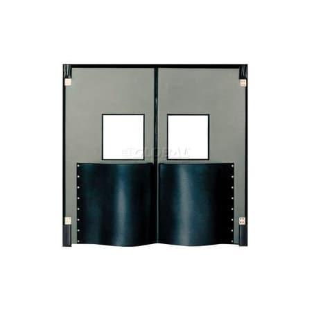 Chase Industries,. Chase Doors Extra HD Double Panel Traffic Door 6'W x 7'H Metallic Gray DID7284-MG DID7284-MG